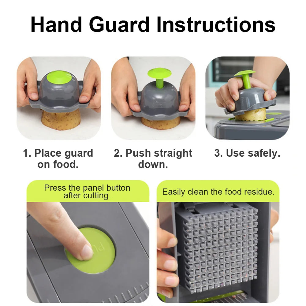 Multi-function Vegetable Chopper Slicing Shredding And Dicing Cutter Set with Container Chopping Board Food Slicer Kitchen Tools