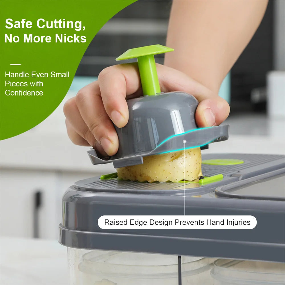 Multi-function Vegetable Chopper Slicing Shredding And Dicing Cutter Set with Container Chopping Board Food Slicer Kitchen Tools
