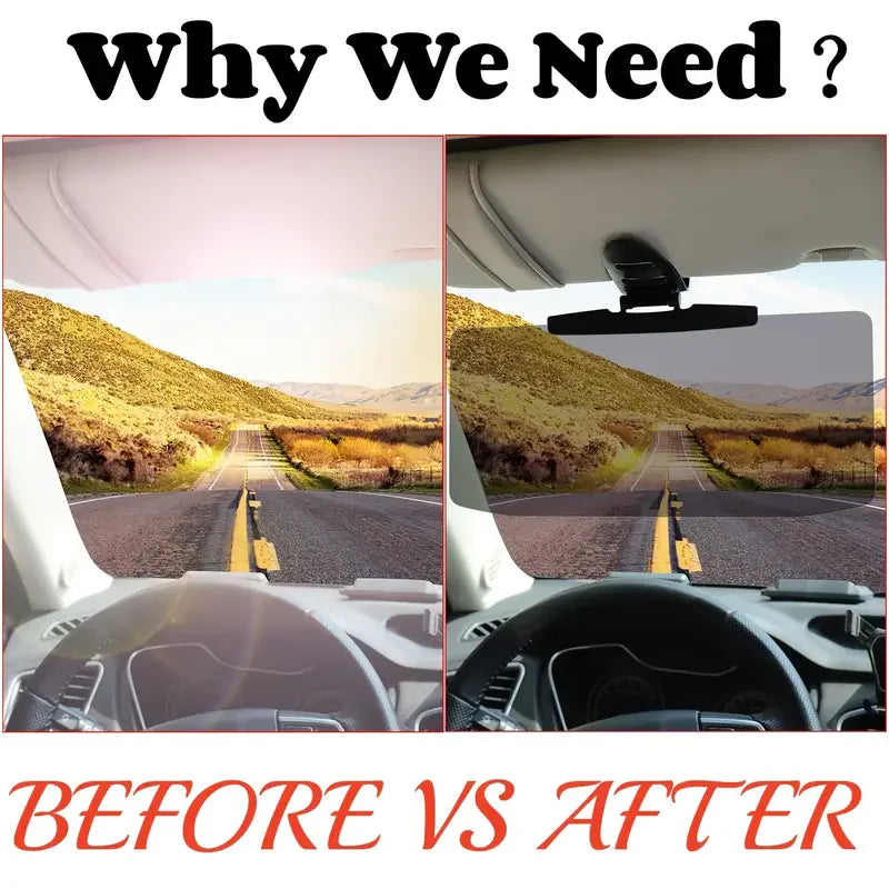A Car Mounted Anti Glare Mirror, Anti UV Strong Light Vehicle Sunshade