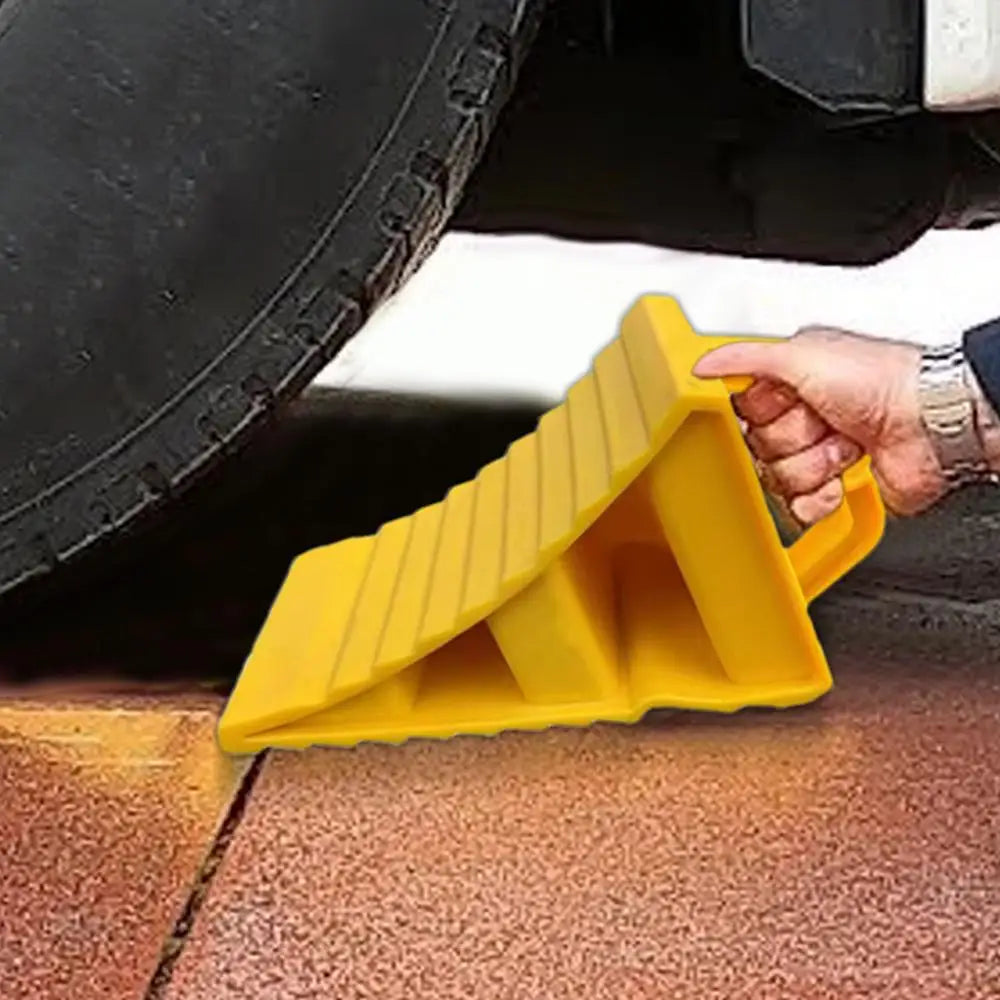 2 Pack Heavy Duty Wheel Chocks Non Slip Wheel Stoppers for Cars Campers Trucks