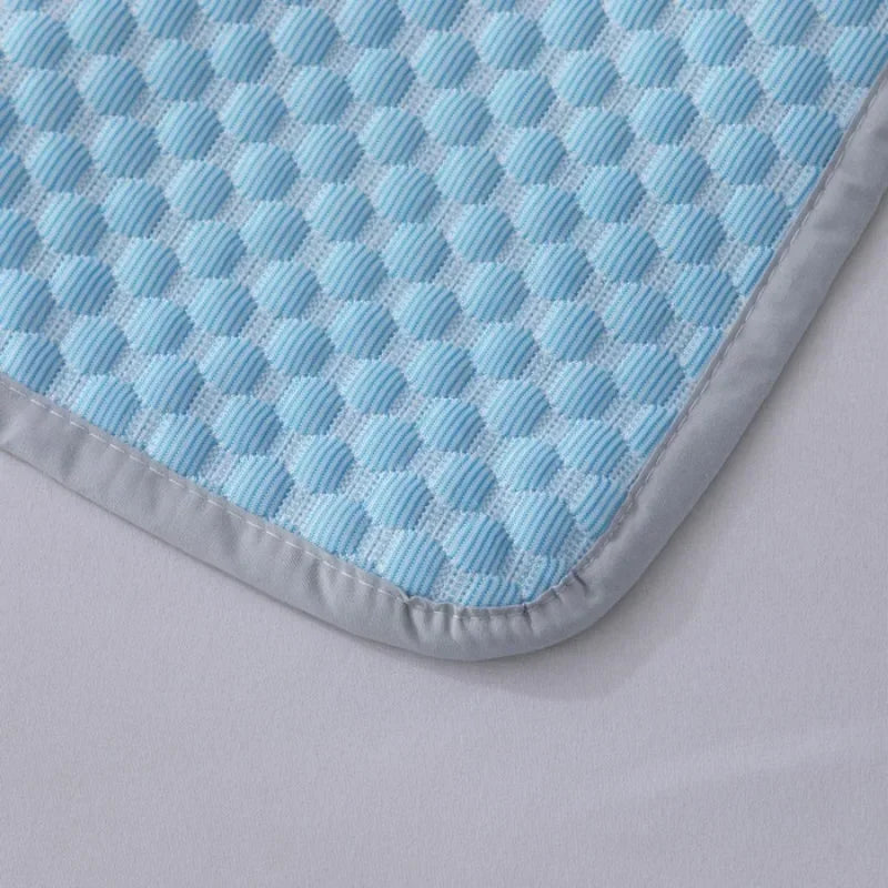 1-4PCS 48x74cm Ice Bean Pillowcase Summer Cooling Solid Color Cool Touch Fabric Washable for Air Conditioning Room