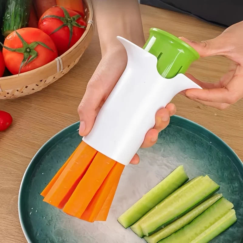 Durable ABS Manual Vegetable Chopper, Easy-to-Use Kitchen Gadget for Cucumbers, Carrots, Tomatoes &amp; More -Vegetable Slicer