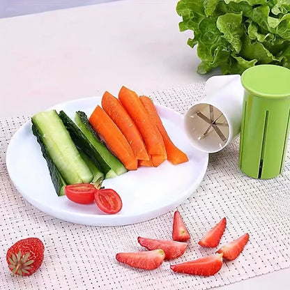 Durable ABS Manual Vegetable Chopper, Easy-to-Use Kitchen Gadget for Cucumbers, Carrots, Tomatoes &amp; More -Vegetable Slicer