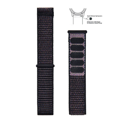 20mm 22mm Quick Release Hook Loop Elastic Sailcloth Nylon Watch Strap Adjustable Comfortable Universal Replacement Watchbands