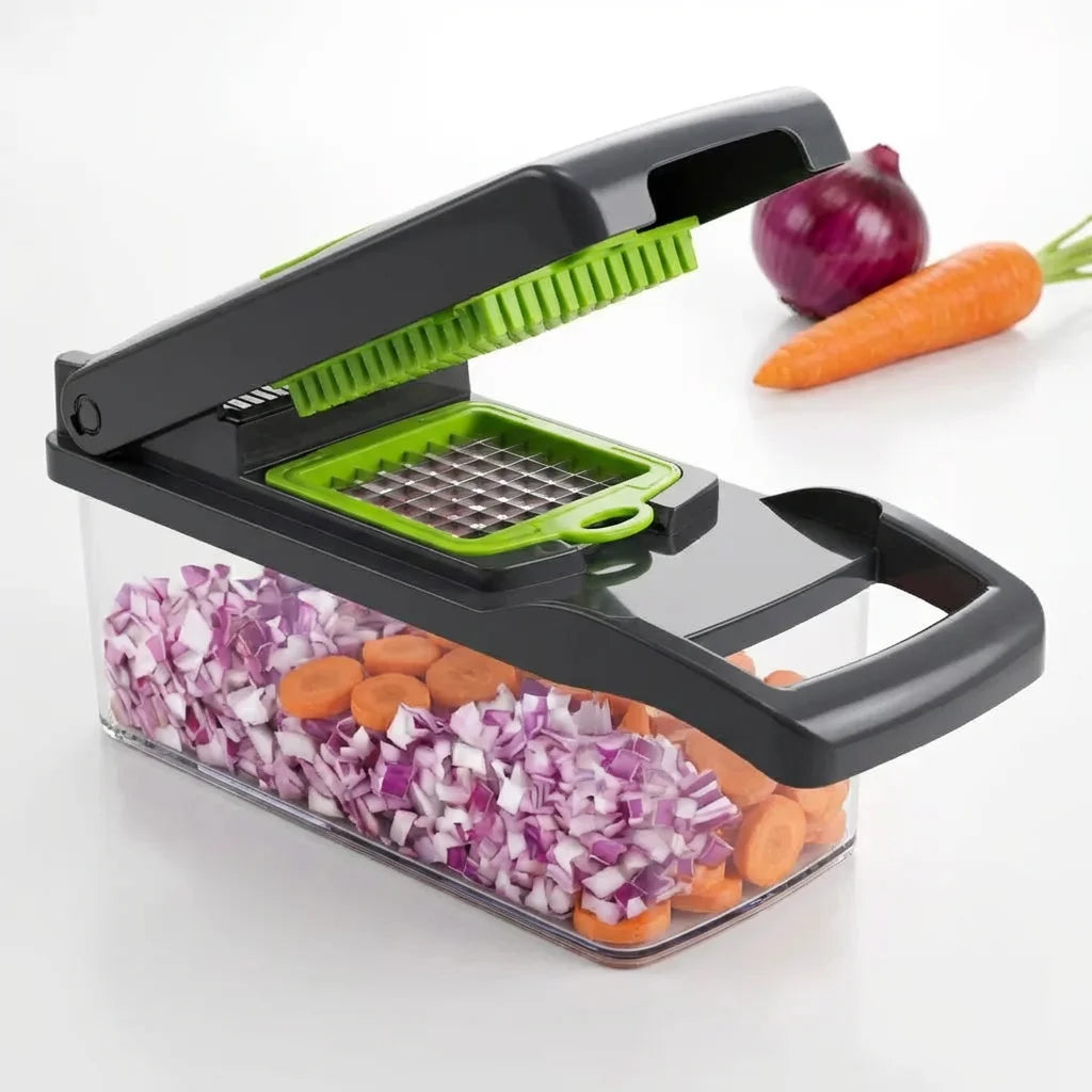Mandoline Slicer Vegetable Chopper, Adjustable Food Cutter for Potato Fries &amp; Veggies – Detachable Blade Onion Slicer, Kitchen