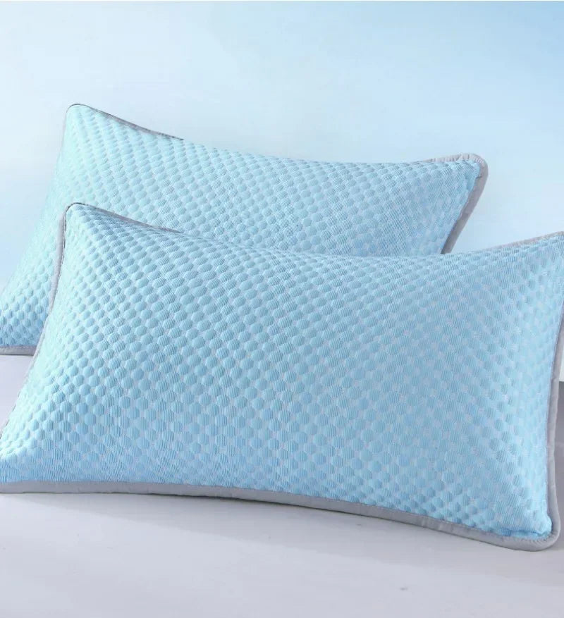 1-4PCS 48x74cm Ice Bean Pillowcase Summer Cooling Solid Color Cool Touch Fabric Washable for Air Conditioning Room