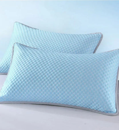 1-4PCS 48x74cm Ice Bean Pillowcase Summer Cooling Solid Color Cool Touch Fabric Washable for Air Conditioning Room
