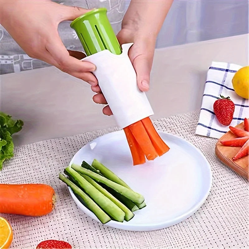 Durable ABS Manual Vegetable Chopper, Easy-to-Use Kitchen Gadget for Cucumbers, Carrots, Tomatoes &amp; More -Vegetable Slicer