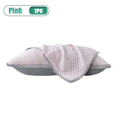 1-4PCS 48x74cm Ice Bean Pillowcase Summer Cooling Solid Color Cool Touch Fabric Washable for Air Conditioning Room