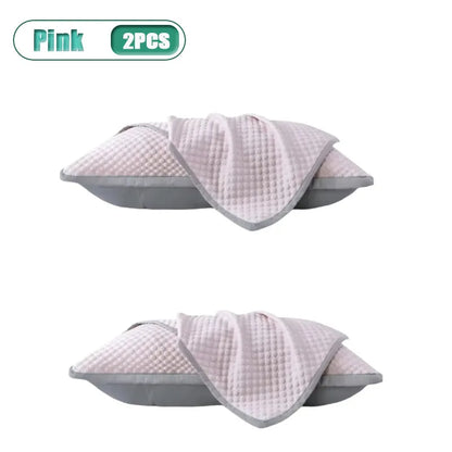 1-4PCS 48x74cm Ice Bean Pillowcase Summer Cooling Solid Color Cool Touch Fabric Washable for Air Conditioning Room