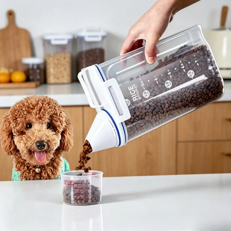 Premium Airtight Pet Food Storage Container, Large Capacity &amp; Easy Clean, Durable Stylish Design for Dogs &amp; Cats