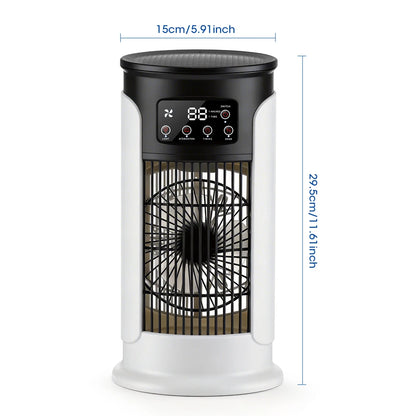 Portable USB Air Cooler Fan Humidifier 300ML 6 Speed 6H Timer 7 Color Light Mist Spray Quiet Cooling Fan Desk Air Conditioner