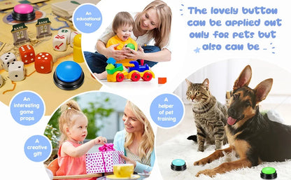 Dog Communication Buttons Voice Recording Button for Pet Training Buzzer 30 Second Record Playback Funny Gift for Talking Pet