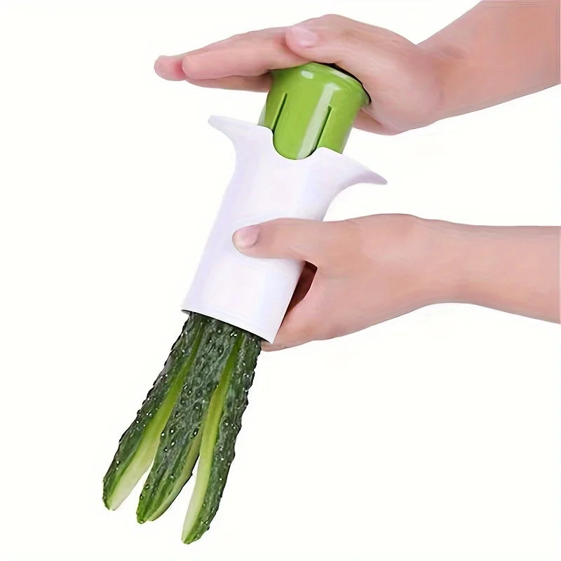 Durable ABS Manual Vegetable Chopper, Easy-to-Use Kitchen Gadget for Cucumbers, Carrots, Tomatoes &amp; More -Vegetable Slicer