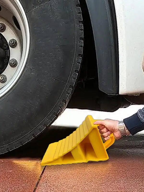 2 Pack Heavy Duty Wheel Chocks Non Slip Wheel Stoppers for Cars Campers Trucks