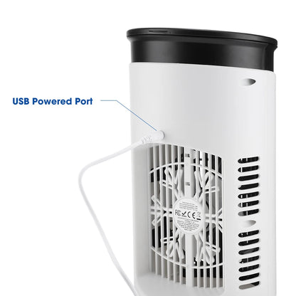 Portable USB Air Cooler Fan Humidifier 300ML 6 Speed 6H Timer 7 Color Light Mist Spray Quiet Cooling Fan Desk Air Conditioner