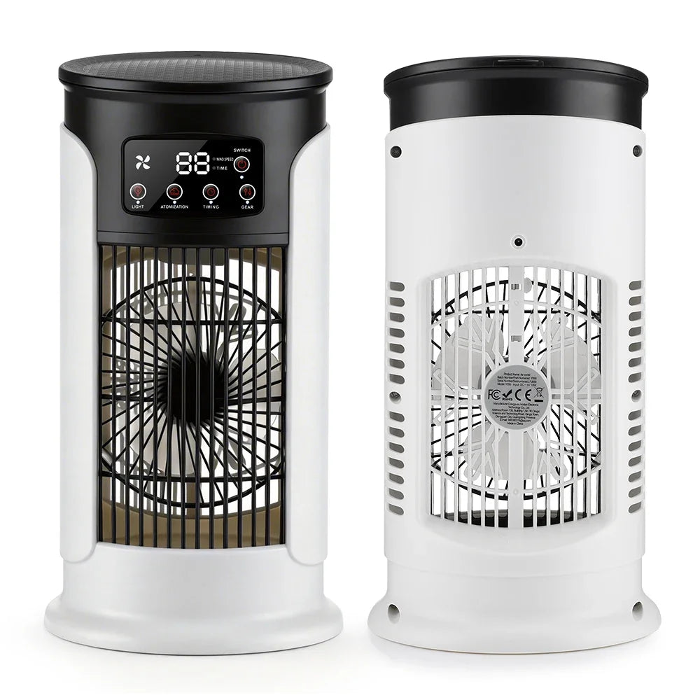 Portable USB Air Cooler Fan Humidifier 300ML 6 Speed 6H Timer 7 Color Light Mist Spray Quiet Cooling Fan Desk Air Conditioner