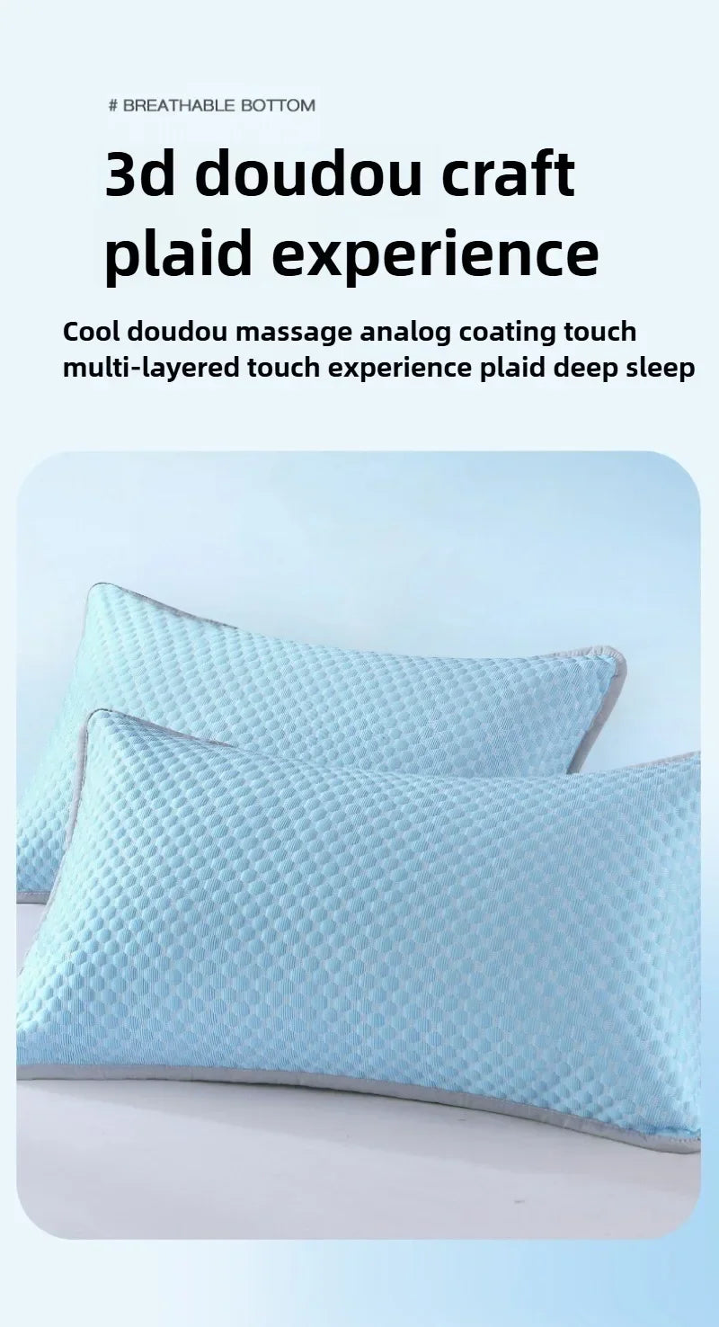 1-4PCS 48x74cm Ice Bean Pillowcase Summer Cooling Solid Color Cool Touch Fabric Washable for Air Conditioning Room