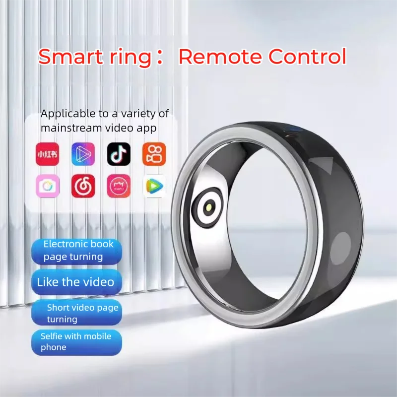 Bluetooth Wireless Smart Ring Mouse Multifunctional Remote Control for TikTok YouTube Web Browsing E-book Page Turning Selfies