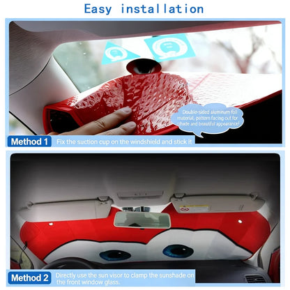Car Solar Protection 4 Colors Eyes Heated Windshield Sunshade Car Window Windscreen Cover Sun Shade Auto Sun Visor Car-covers
